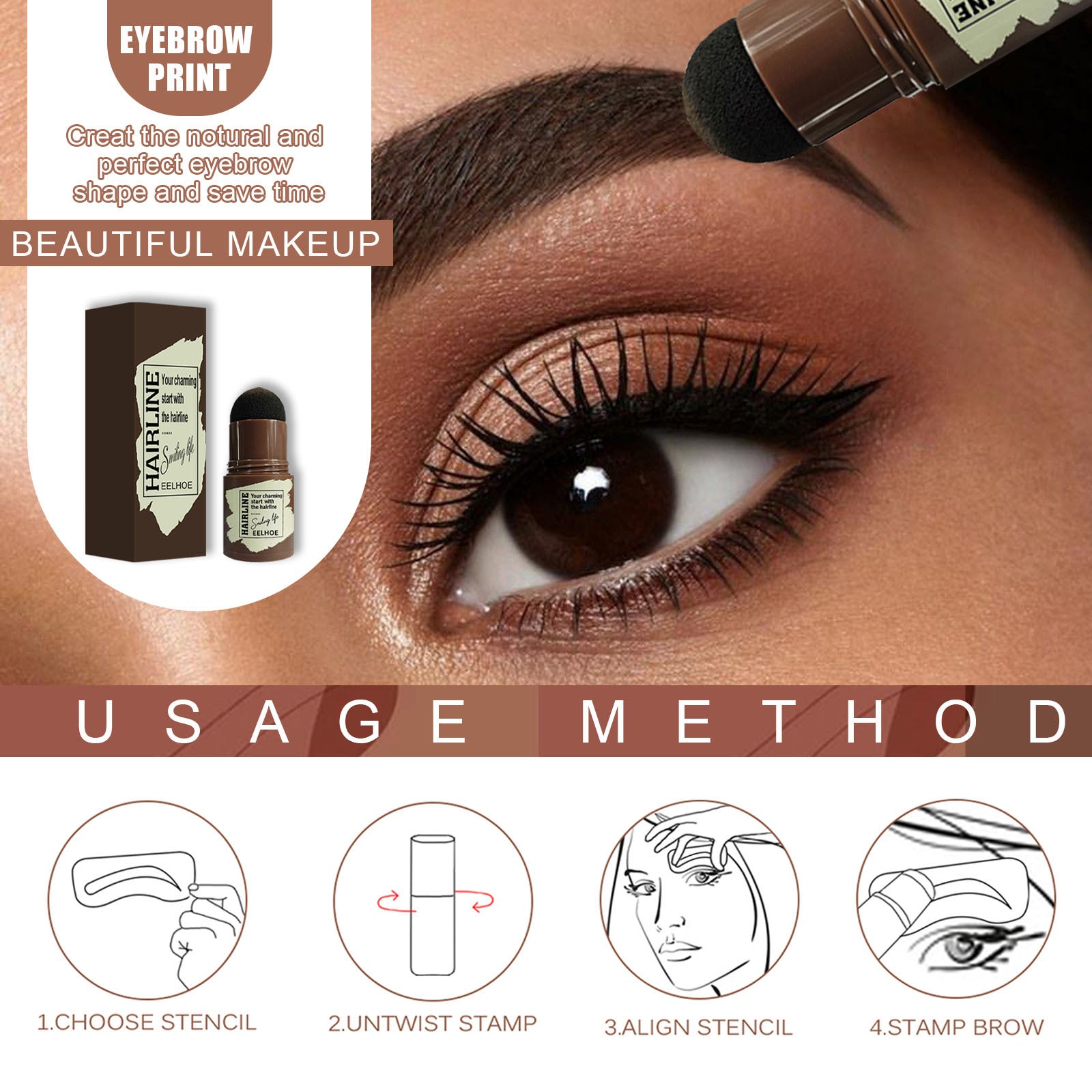 Brow Stamp Usage Method