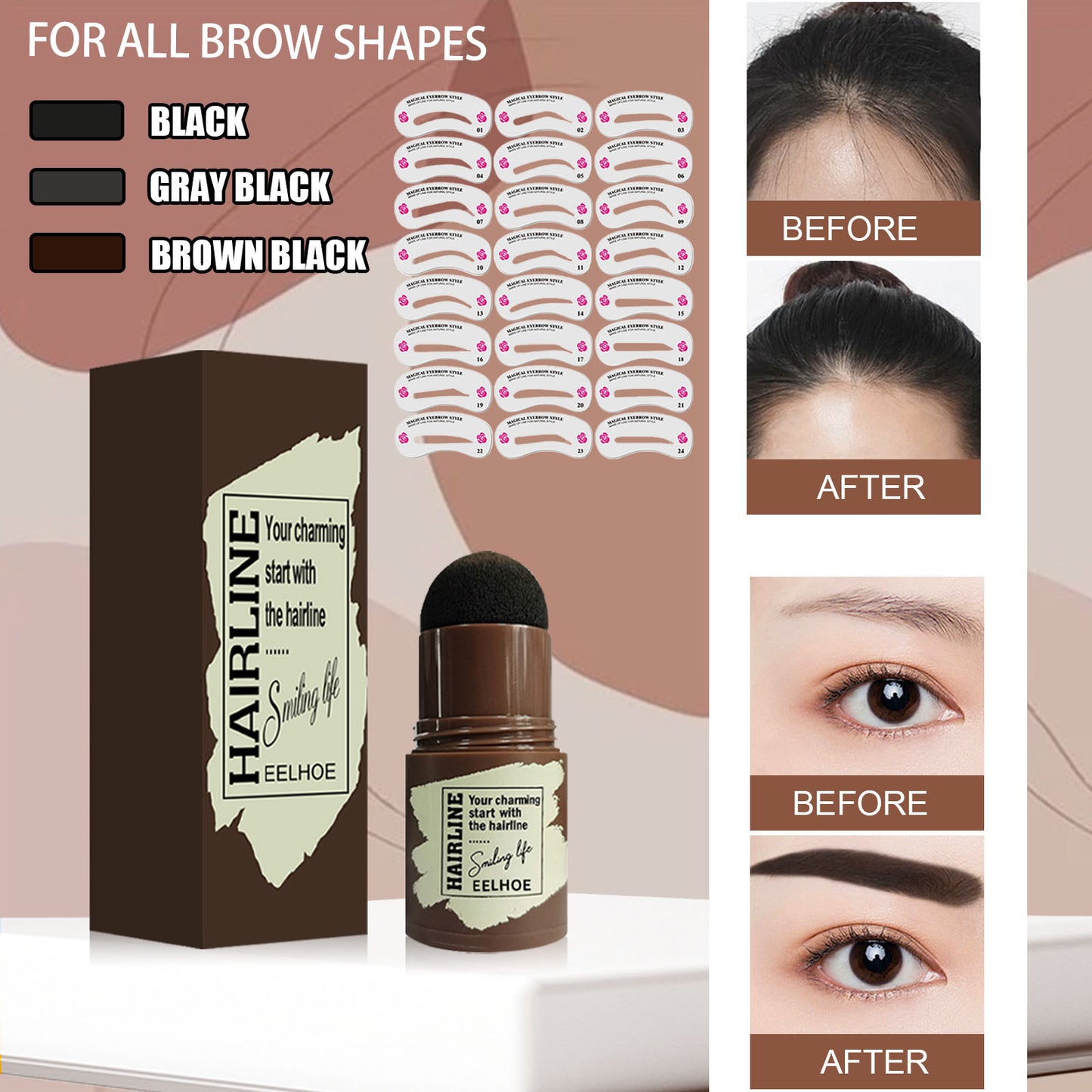 Brow Stamp Before and After Use