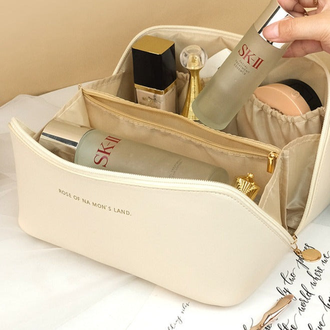 Travel Cosmetic Bag Milk White Apricot